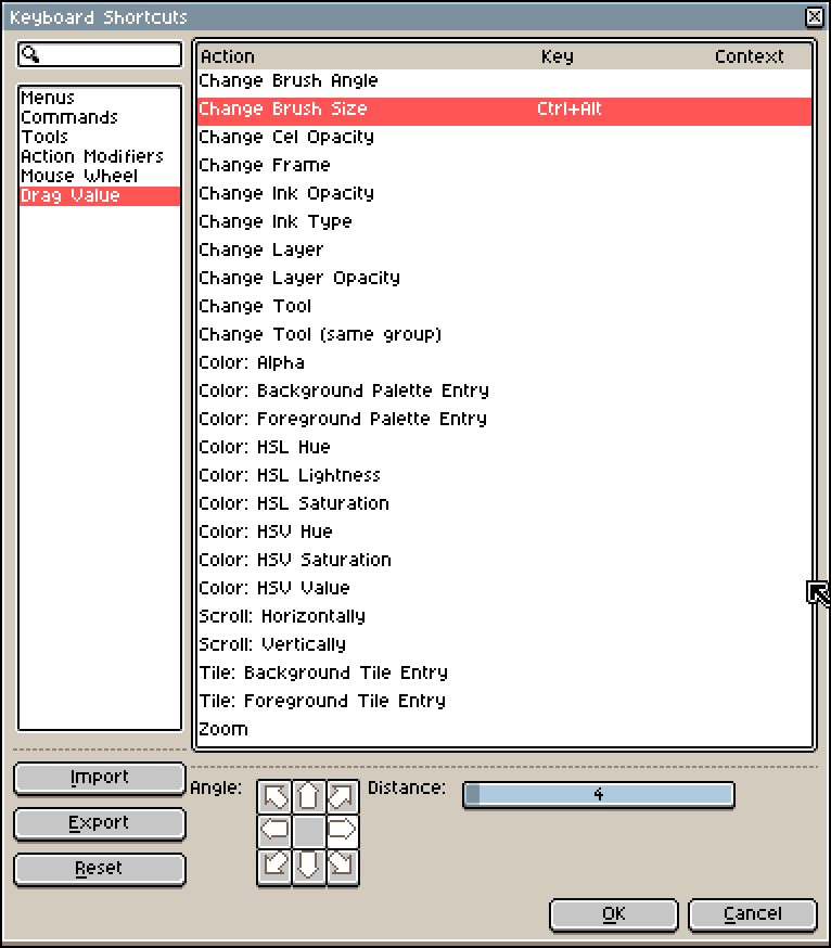 Drag Value Section